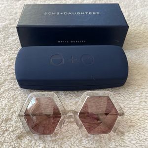Sons + Daughters sunglasses Honey clear kids hexagon sunglasses